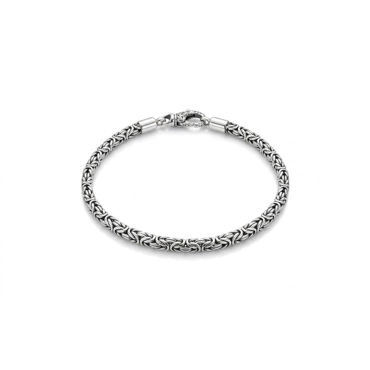 4 mm Bali Handcrafted Byzantine Sterling Silver Bracelet – Alain