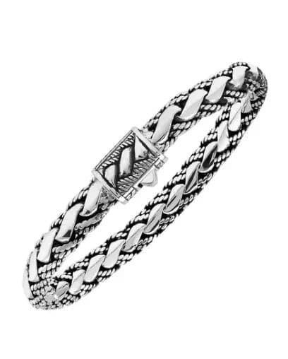 925 Silver Bracelet Braid Braid Design •Bracelet for Men •Layered Silver Bracelet •Stylish Silver Bracelet AOJ - Alain Orbiz Jewelry