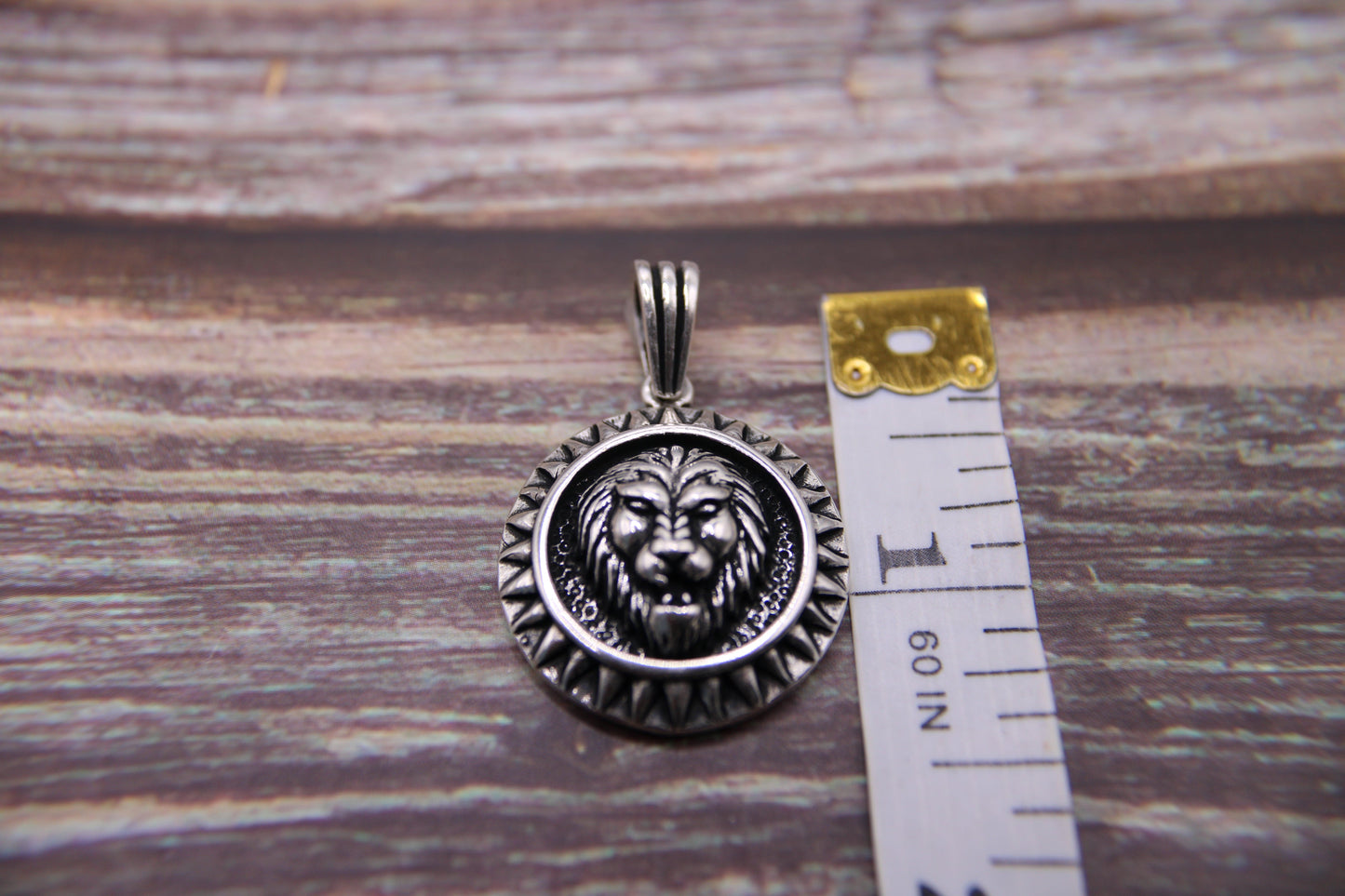 Lion Silver Pendant •Leo Silver Amulet •Jewelry for Men •Lion Head Charm •Lion Zodiac Pendant