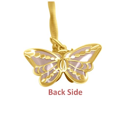 14K Gold Butterfly Pendant •Gold Butterfly Necklaces •Dainty pink Butterfly Charm •Butterfly Layering Necklace •Special Gift for her