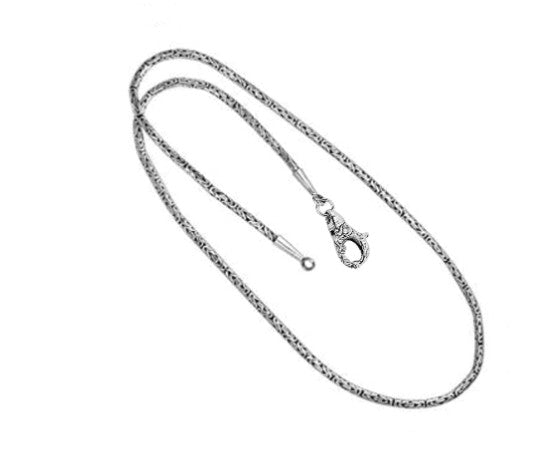 2 mm Sterling Silver Byzantine Necklace • Sleek Bali Handcrafted Chain • Durable Lobster Clasp • Perfect Gift for Him or Her Alain Orbiz Jewelry