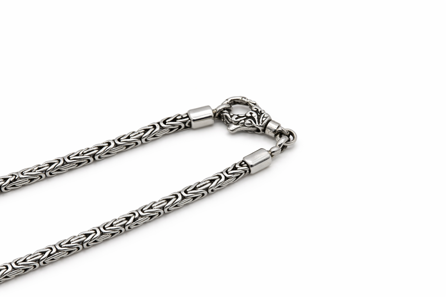 2.5 mm Sterling Silver Byzantine Square Chain • Sleek Minimal Design • Secure Lobster Clasp • Everyday Essential Alain Orbiz Jewelry