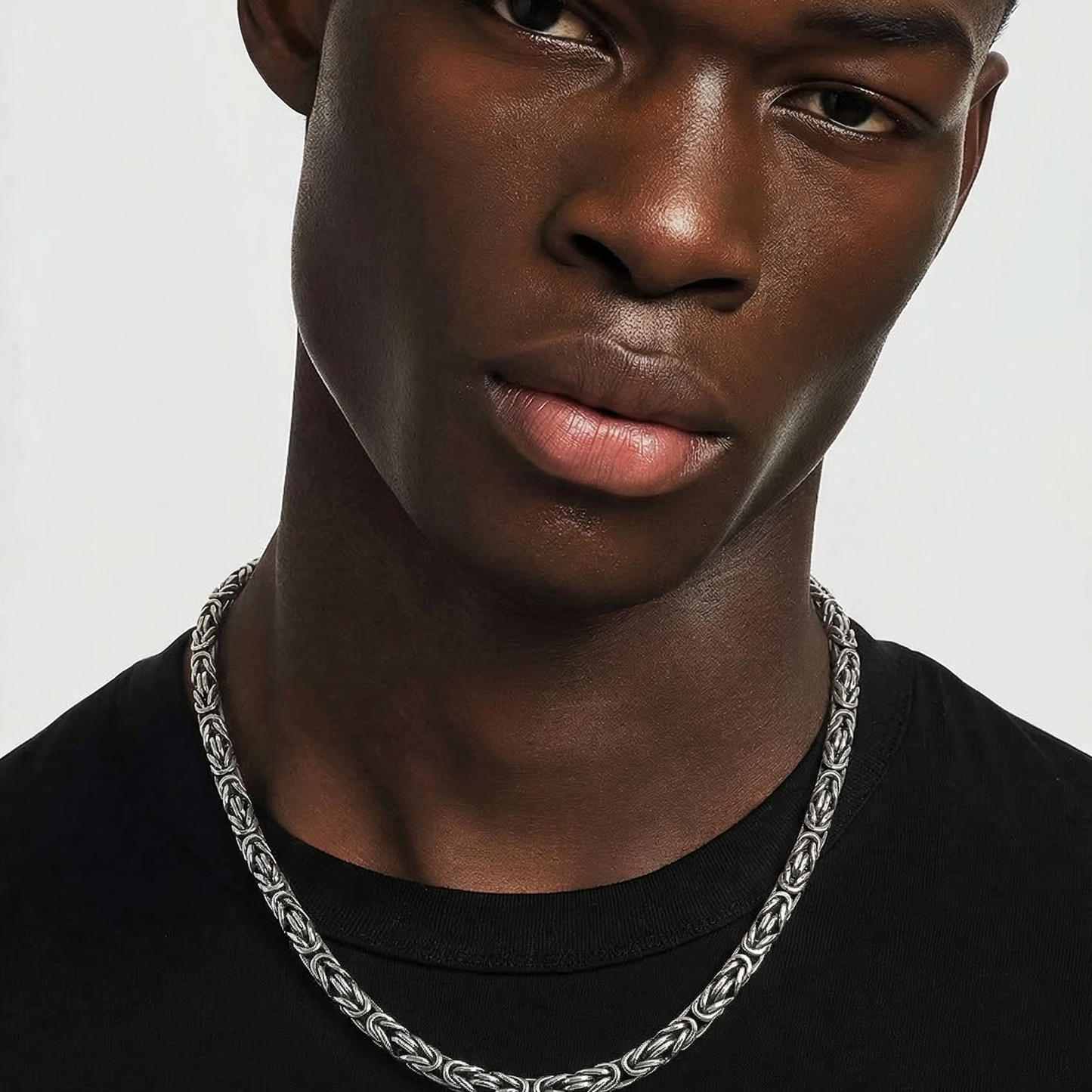 4 mm Bali Handcrafted Byzantine Sterling Silver Chain • Lobster Clasp • Perfect Gift for Him or Her