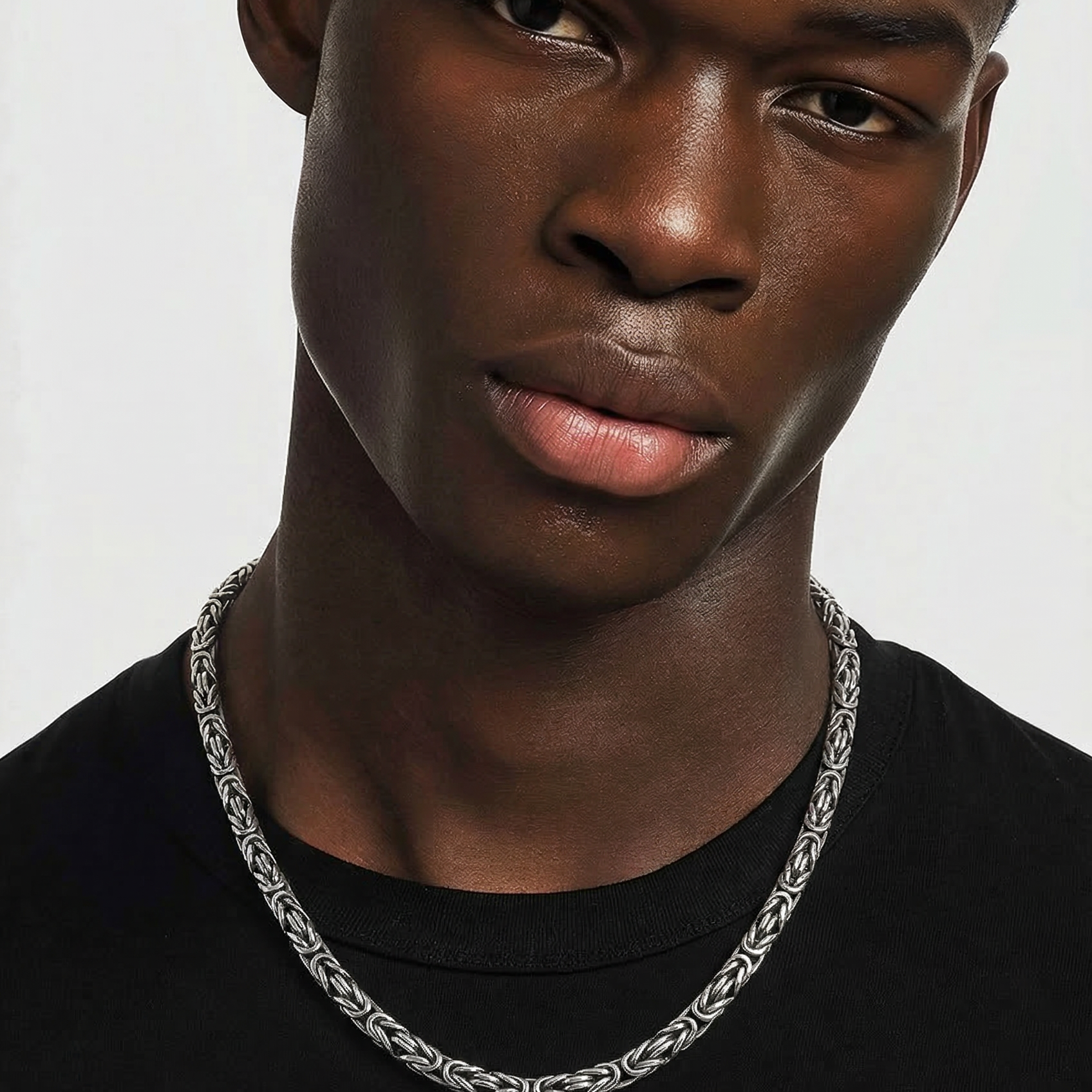 4 mm Bali Handcrafted Byzantine Sterling Silver Chain • Lobster Clasp • Perfect Gift for Him or Her