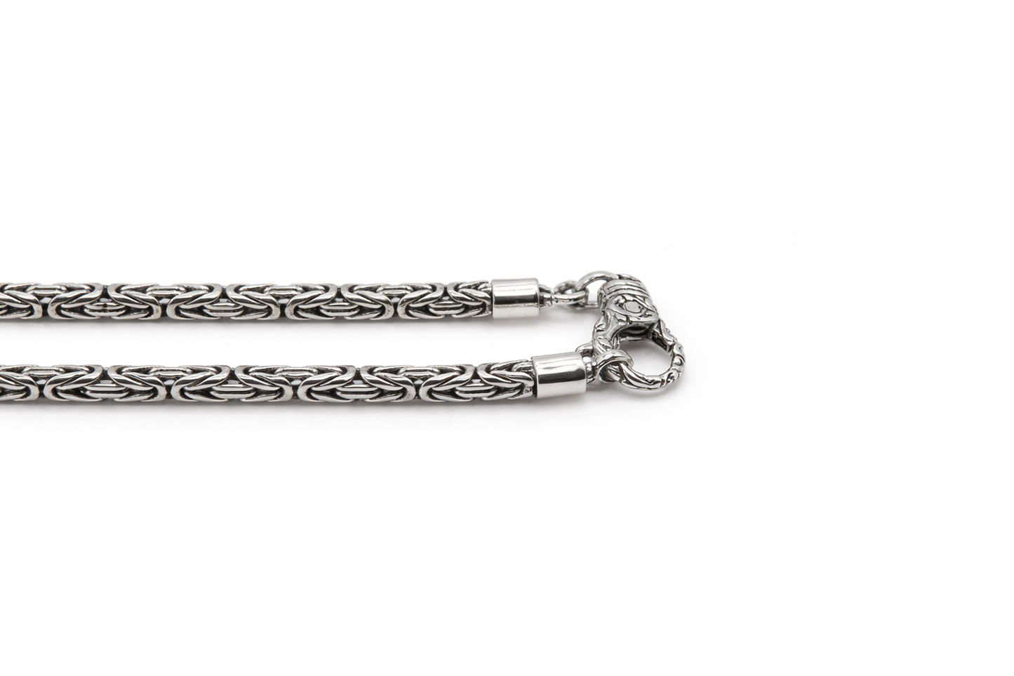 4 mm Bali Handcrafted Byzantine Sterling Silver Chain • Lobster Clasp • Perfect Gift for Him or Her Alain Orbiz Jewelry