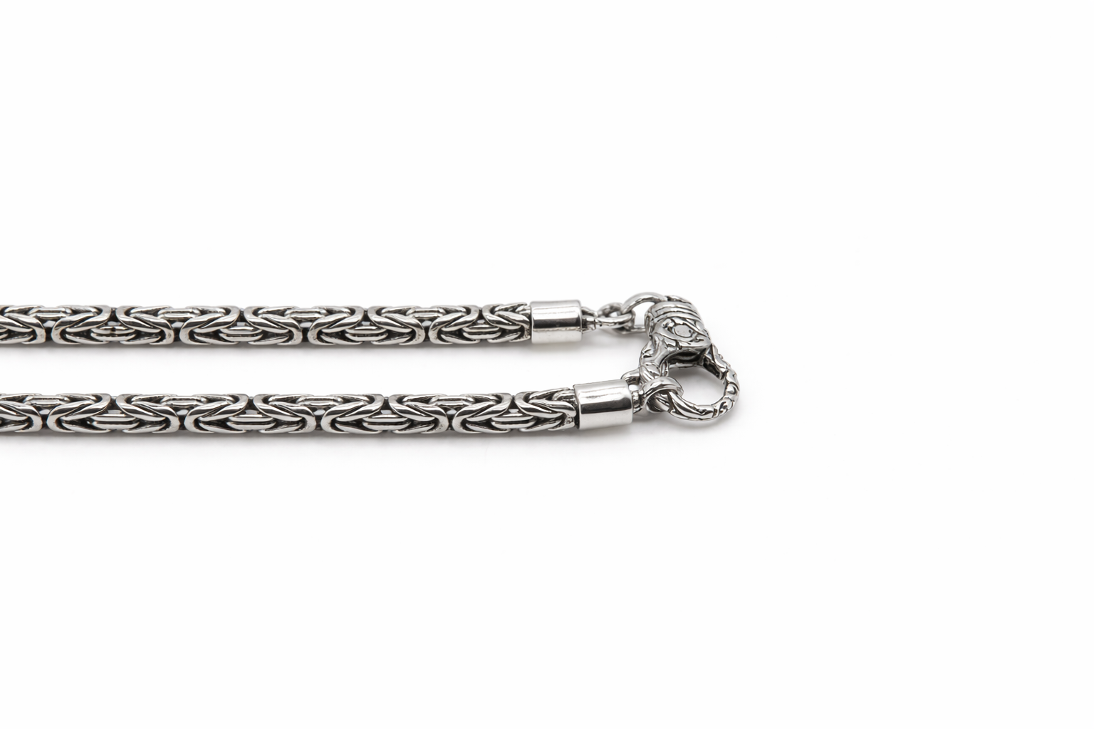 4 mm Bali Handcrafted Byzantine Sterling Silver Chain • Lobster Clasp • Perfect Gift for Him or Her Alain Orbiz Jewelry