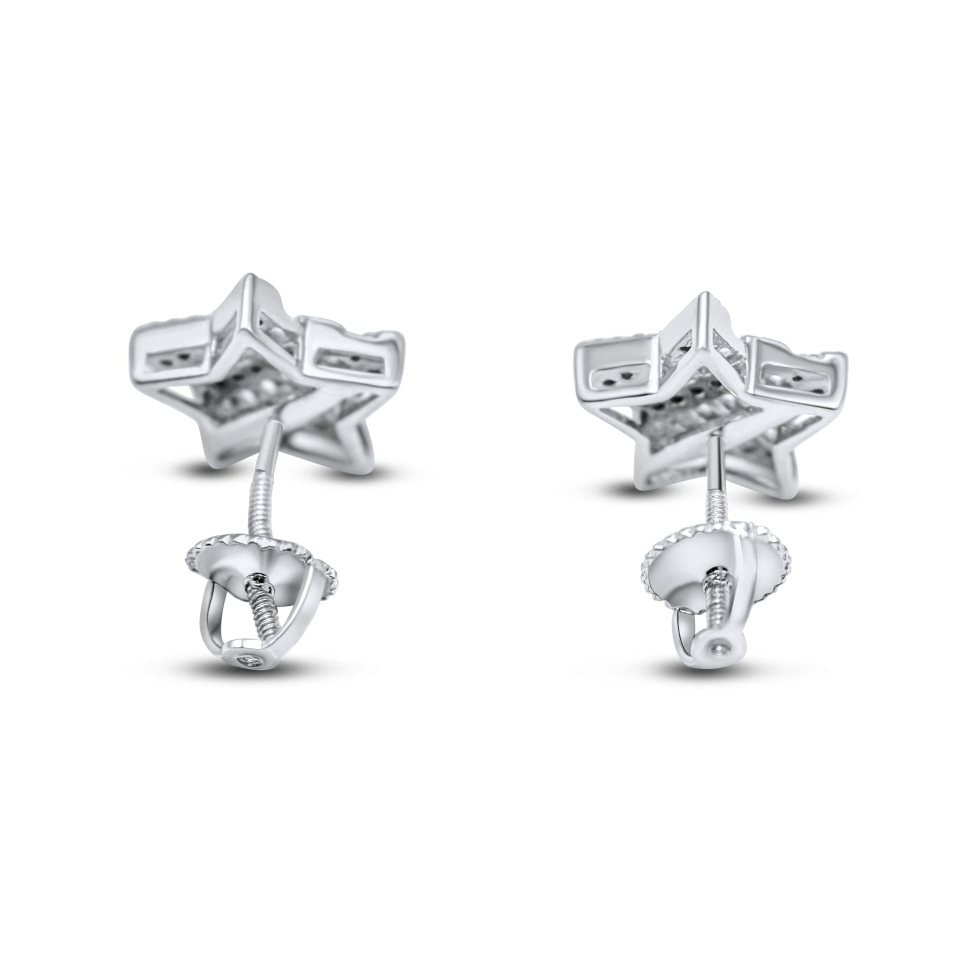 Cubic Zirconia 925 Silver Earrings Stud •Star-shaped Earrings •Stone of Practicality •Whimsical Earrings-Alain Orbiz Jewelry