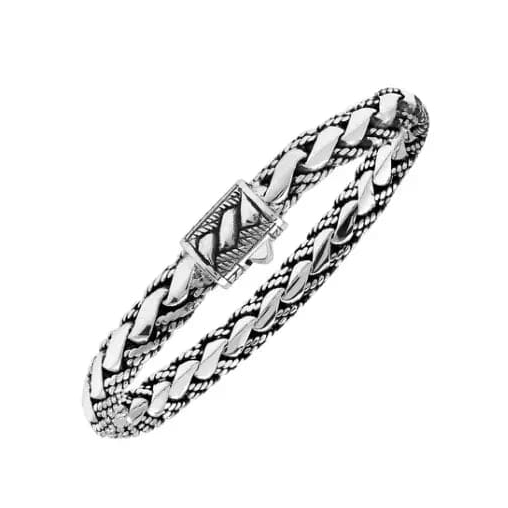 925 Silver Bracelet Braid Braid Design •Bracelet for Men •Layered Silver Bracelet •Stylish Silver Bracelet