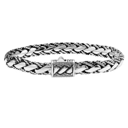 925 Silver Bracelet Braid Braid Design •Bracelet for Men •Layered Silver Bracelet •Stylish Silver Bracelet