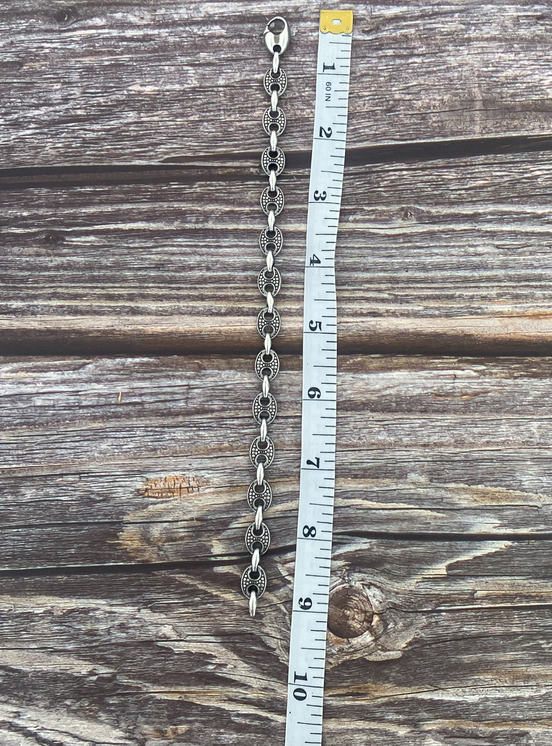 925 Silver Mariner Bracelet •Chunky Silver Bracelet •Men Jewelry •Hollow Puffed Mariner Chain Bracelet •Gift for him