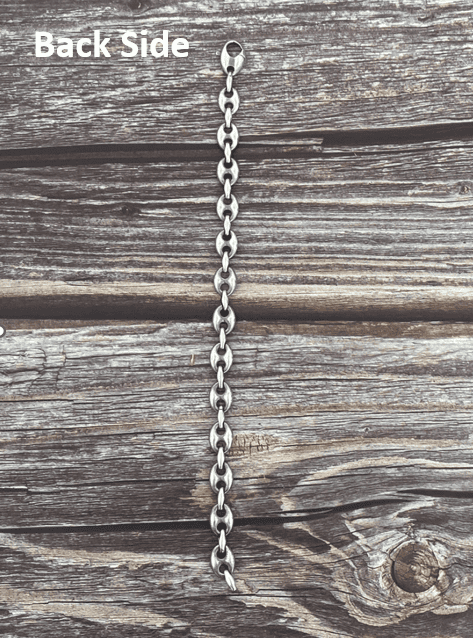 925 Silver Mariner Bracelet •Chunky Silver Bracelet •Men Jewelry •Hollow Puffed Mariner Chain Bracelet •Gift for him