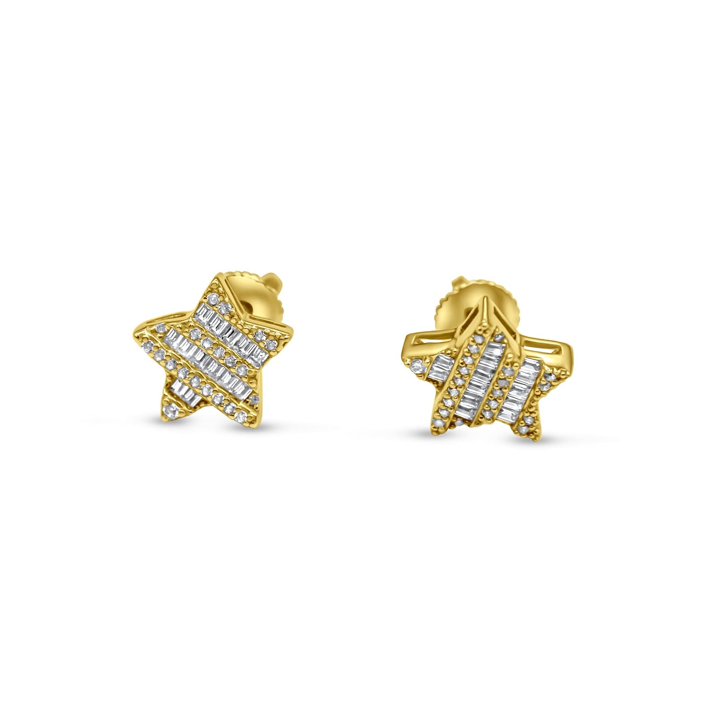 Cubic Zirconia 925 Silver Earrings Stud •Star-shaped Earrings •Stone of Practicality •Whimsical Earrings-Alain Orbiz Jewelry