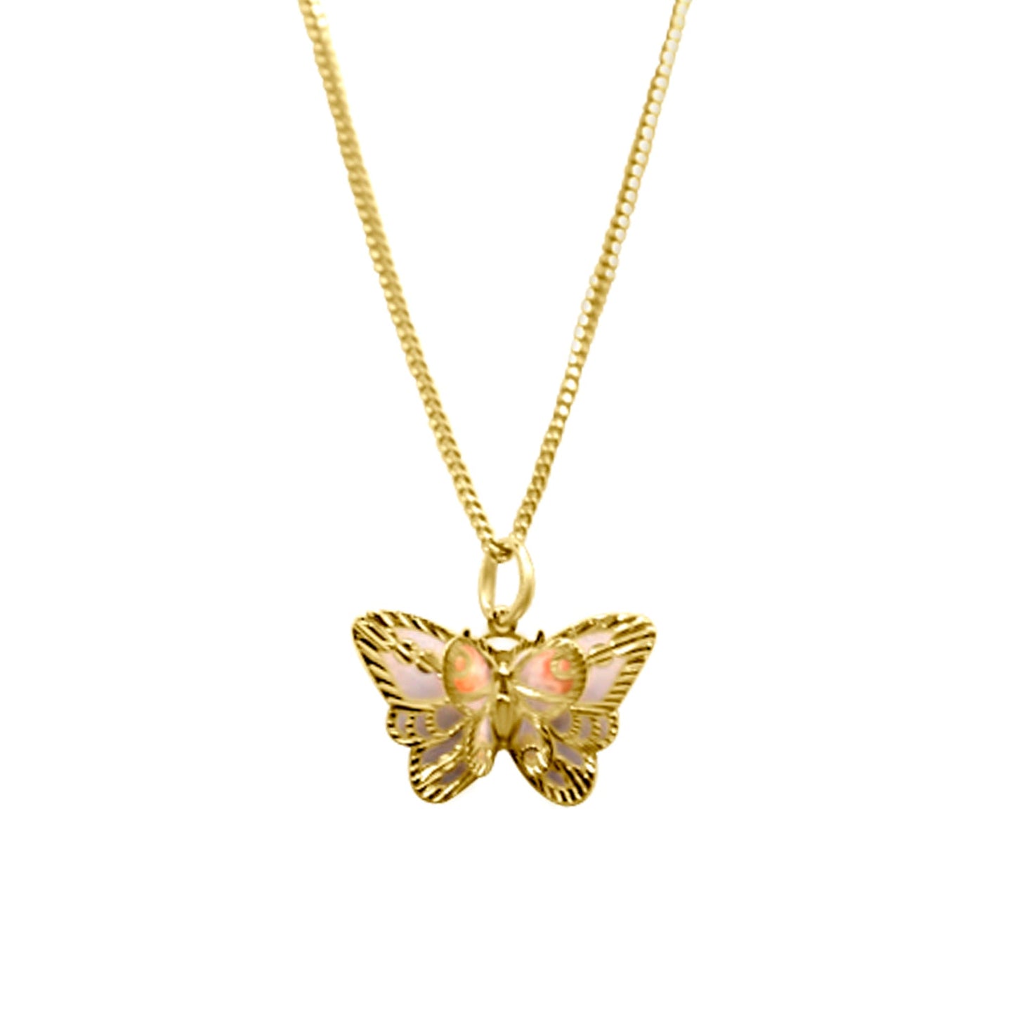 Butterfly Pendant •Gold Butterfly Necklaces •Dainty pink Butterfly Charm •Butterfly Layering Necklace •Special Gift for her-Alain Orbiz Jewelry