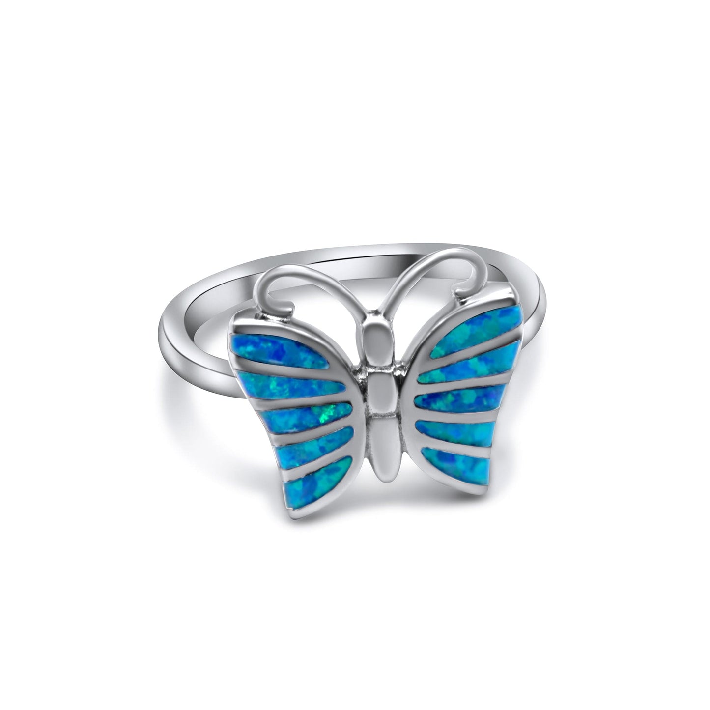 Butterfly Silver Ring •Opal 925 Silver Ring •Whimsical Butterfly Ring •Boho Silver Ring • Ring for her