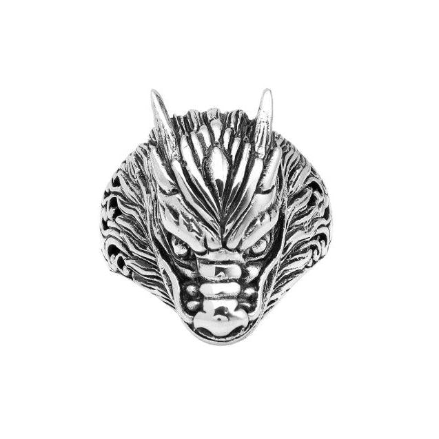 Dragon Head Statement Ring in Sterling Silver 925 • Unique Balinese Craftsmanship • Men &amp; Women Jewelry