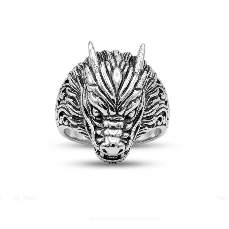 Dragon Head Statement Ring in Sterling Silver 925 • Unique Balinese Craftsmanship • Men &amp; Women Jewelry Alain Orbiz Jewelry