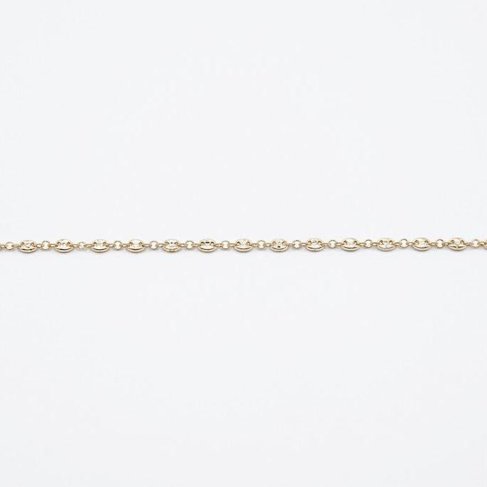 Gold Filled Basic Bracelet • Puff Mariner Design • Polished Golden Finish • 3mm Thickness • 6-Inch Length