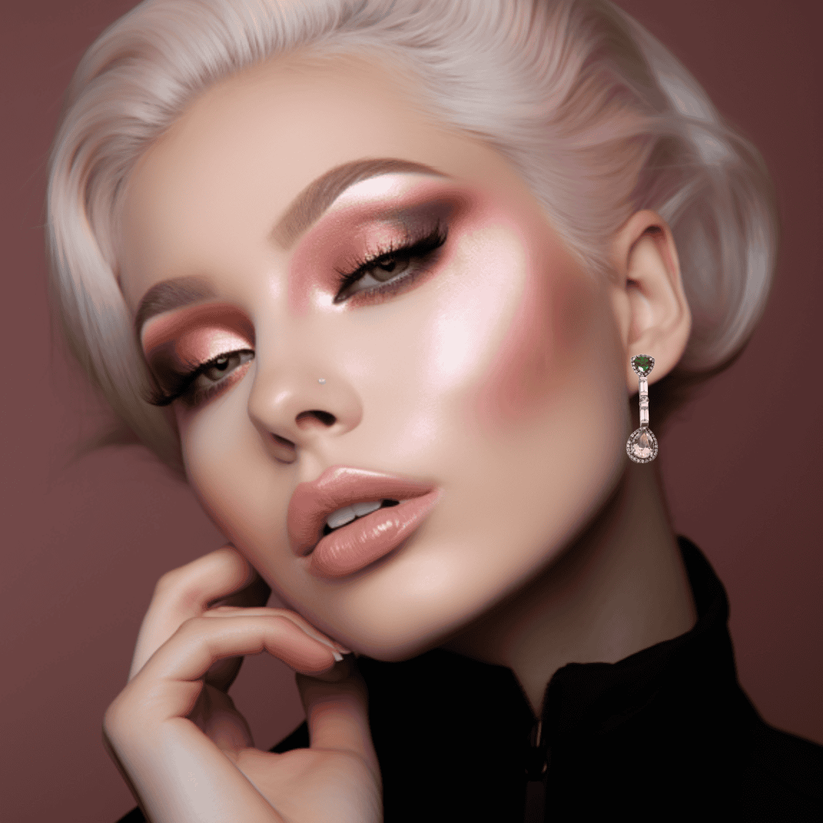 Green Silver 925 Earrings •Amethyst Silver Dangle Earrings •Gemstone Dangle Earrings •Dangling Earrings for her •Quirky Gift for her