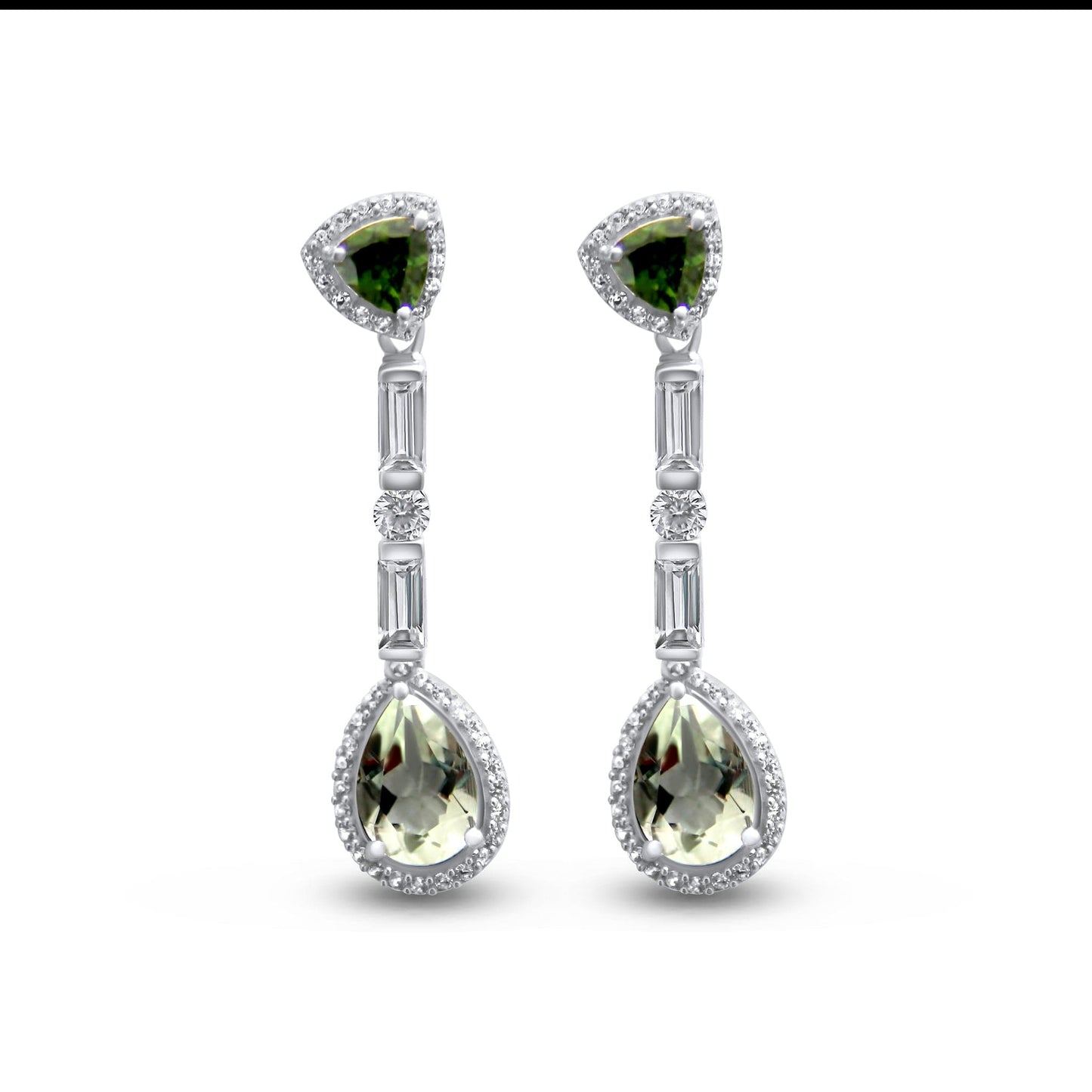 Green Silver 925 Earrings •Amethyst Silver Dangle Earrings •Gemstone Dangle Earrings •Dangling Earrings for her •Quirky Gift for her