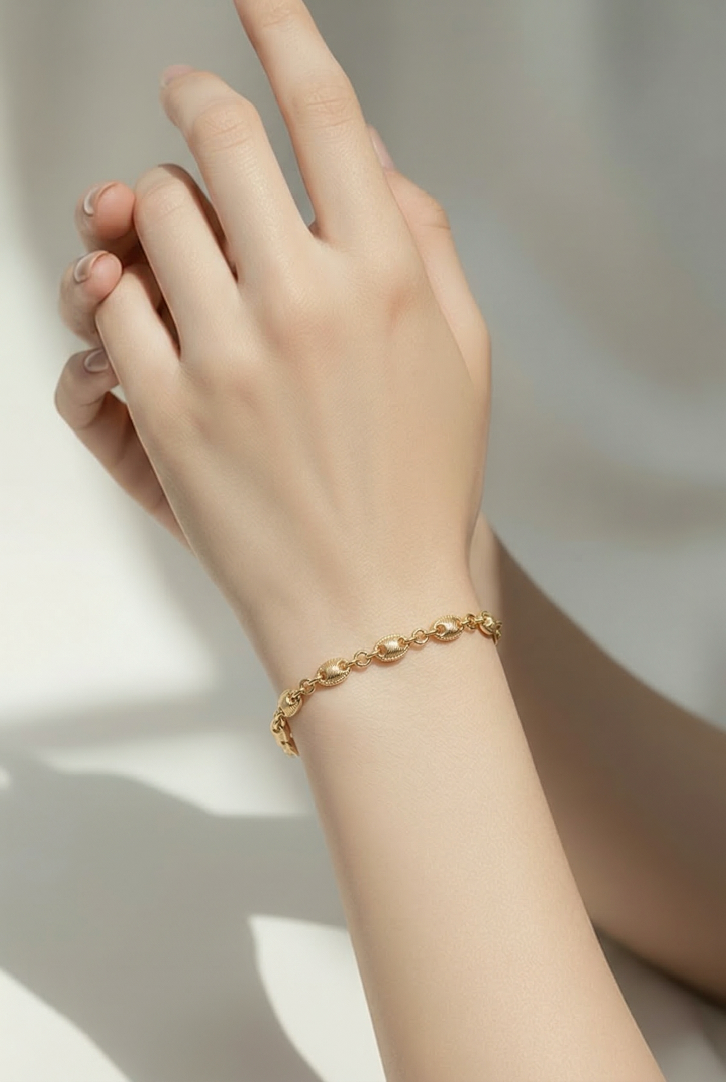Gold Filled Basic Bracelet • Puff Mariner Design • Polished Golden Finish • 3mm Thickness • 6-Inch Length Alain Orbiz Jewelry