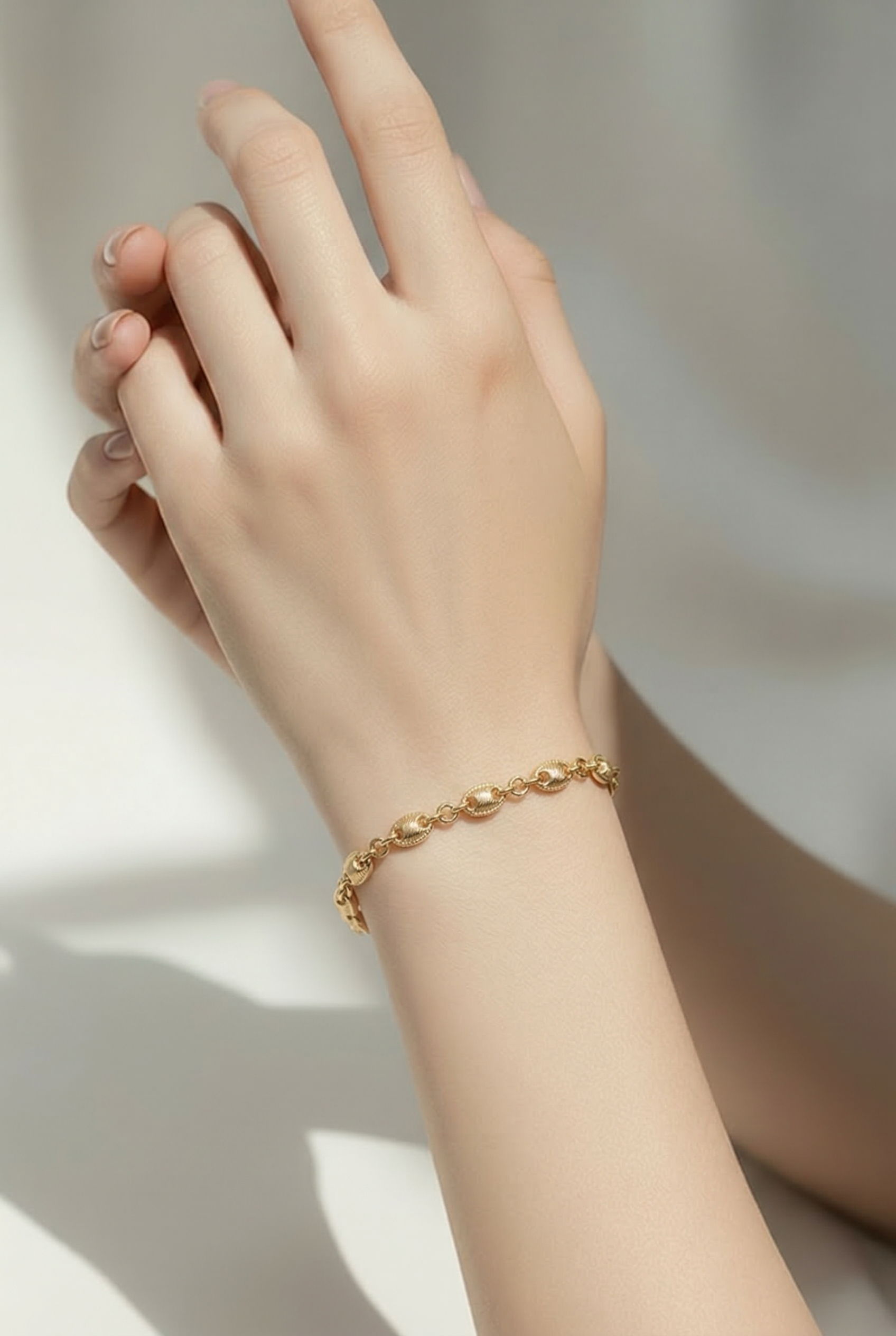 Gold Filled Basic Bracelet • Puff Mariner Design • Polished Golden Finish • 3mm Thickness • 6-Inch Length Alain Orbiz Jewelry