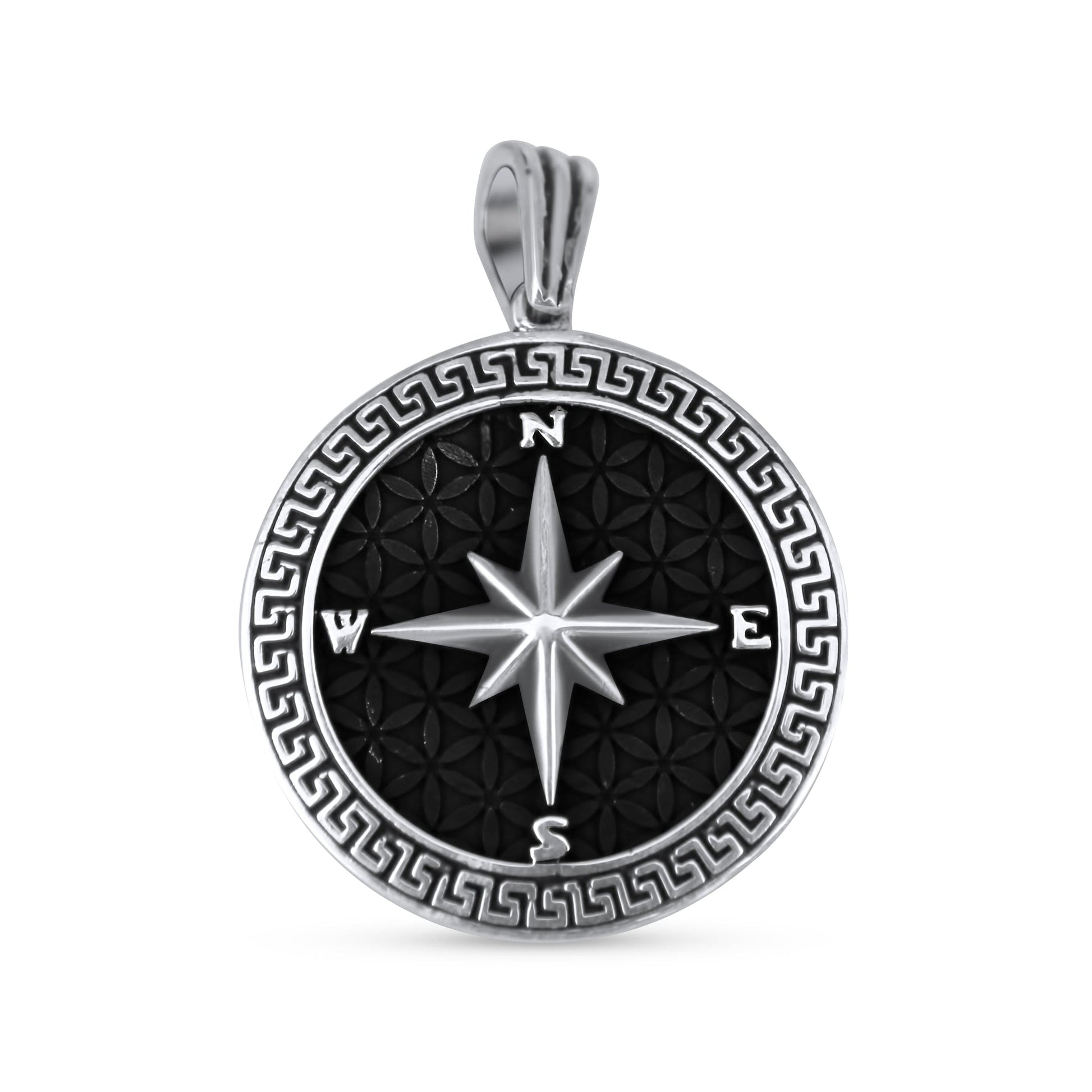 925 Silver Compass Necklace Pendant •North Star Compass Charm •Dainty Men Jewelry •Gift for Traveler •-Alain Orbiz Jewelry