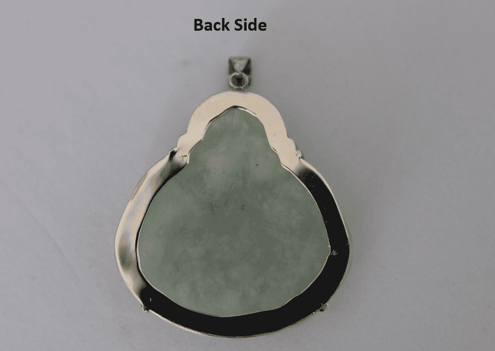 Jade Buddha Pendant •Silver 925 Buddha Pendant •Feng Shui Laughing Buddha •Green Pendant •Meaningful Gift for him or her