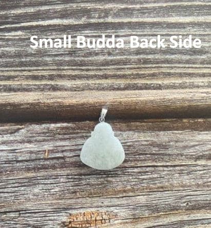 Jade Buddha Pendant •Silver 925 Buddha Pendant •Feng Shui Laughing Buddha •Green Pendant •Meaningful Gift for him or her