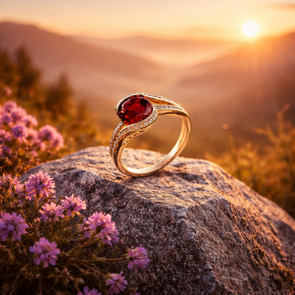 Natural Madeira Citrine and Zircon 925 Silver gold-plated Ring• Silver Ring for Woman •Birthday Gift for Mom Alain Orbiz Jewelry