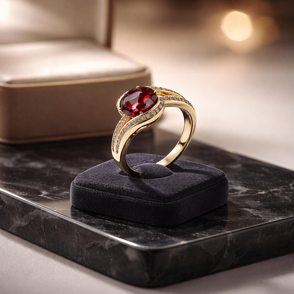 Natural Madeira Citrine and Zircon 925 Silver gold-plated Ring• Silver Ring for Woman •Birthday Gift for Mom Alain Orbiz Jewelry