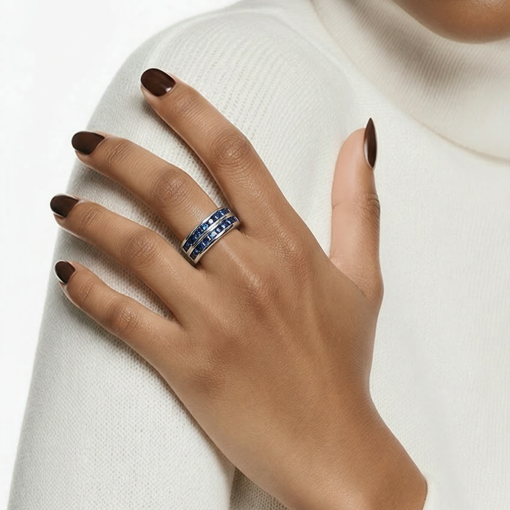 Natural Tanzanite AA Ring 925 Silver •Ring Band •Stackable Ring •Fashion Silver Ring •December Birth Stone •Affordable Gift Alain Orbiz Jewelry