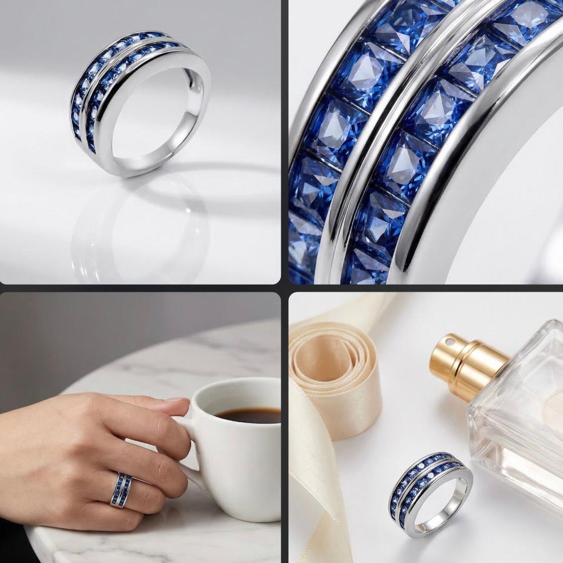 Natural Tanzanite AA Ring 925 Silver •Ring Band •Stackable Ring •Fashion Silver Ring •December Birth Stone •Affordable Gift Alain Orbiz Jewelry