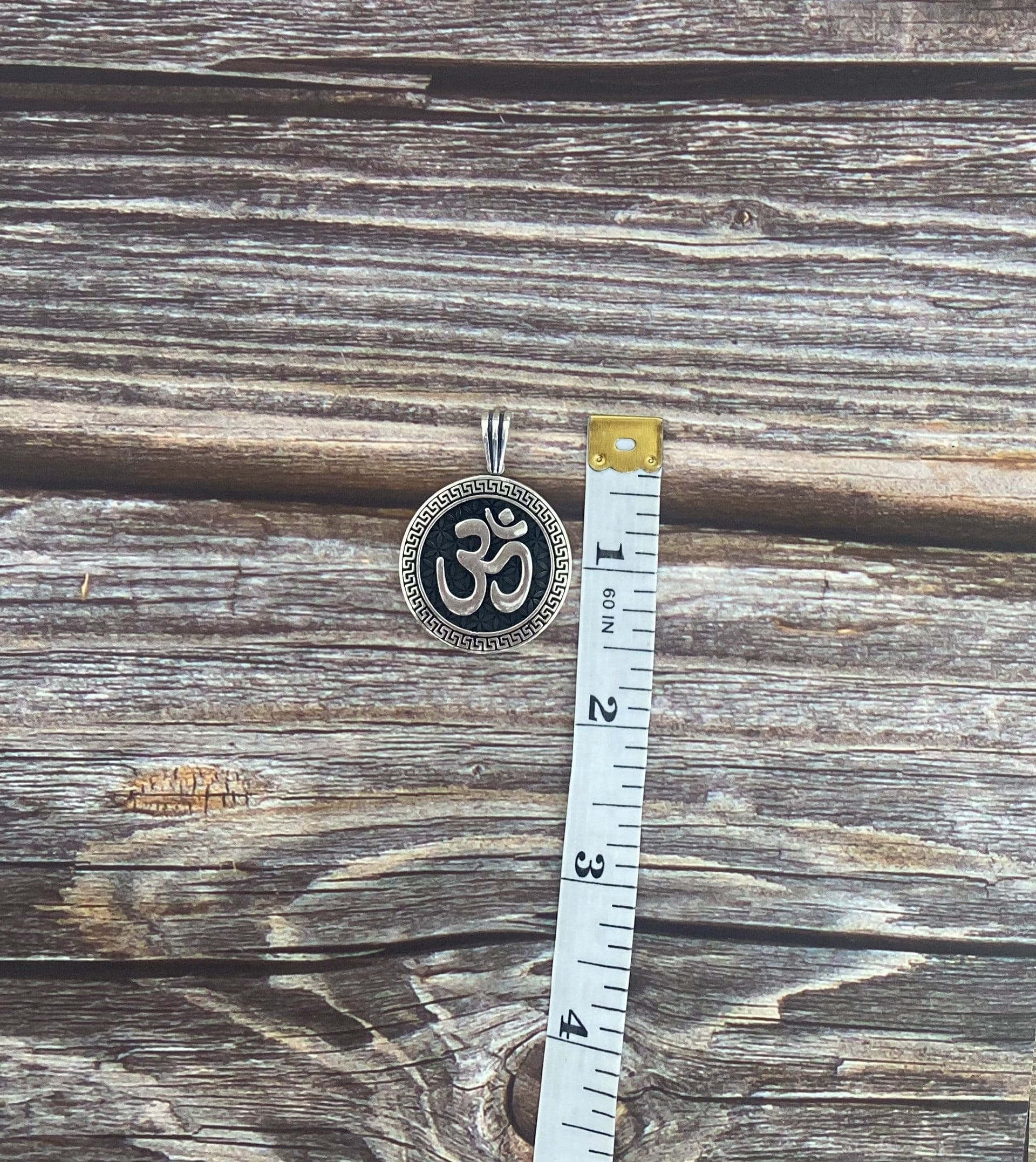 OM 925 Silver Pendant •Yoga Silver Pendant •Hindi Meditation Jewelry •Spiritual Aum Medallion