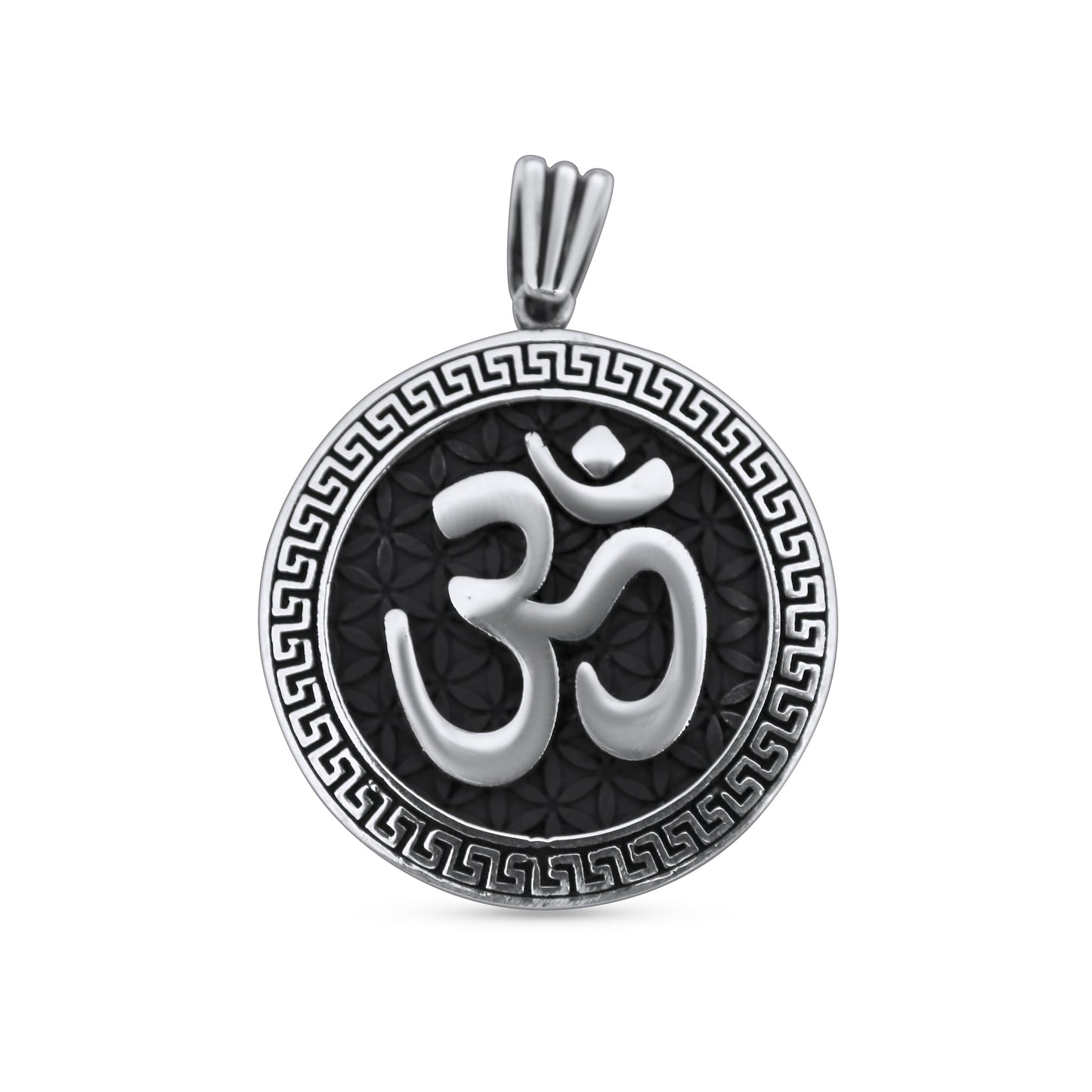 OM 925 Silver Pendant •Yoga Silver Pendant •Hindi Meditation Jewelry •Spiritual Aum Medallion