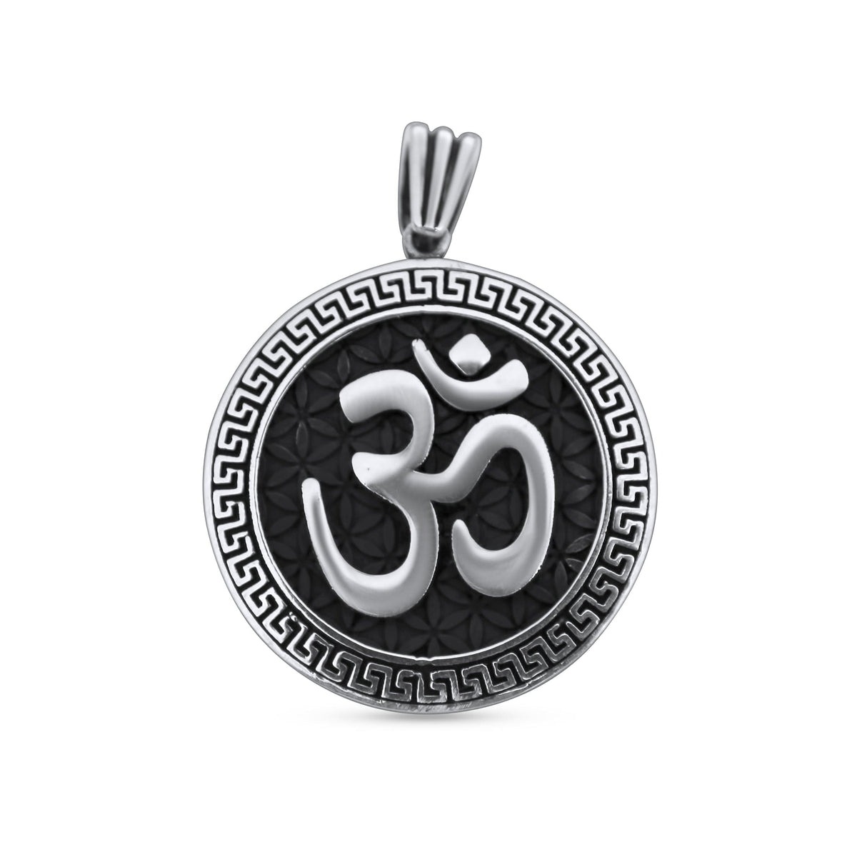 Om Aum Ohm Silver 925 Pendant •Yoga Silver Pendant •Hindi 