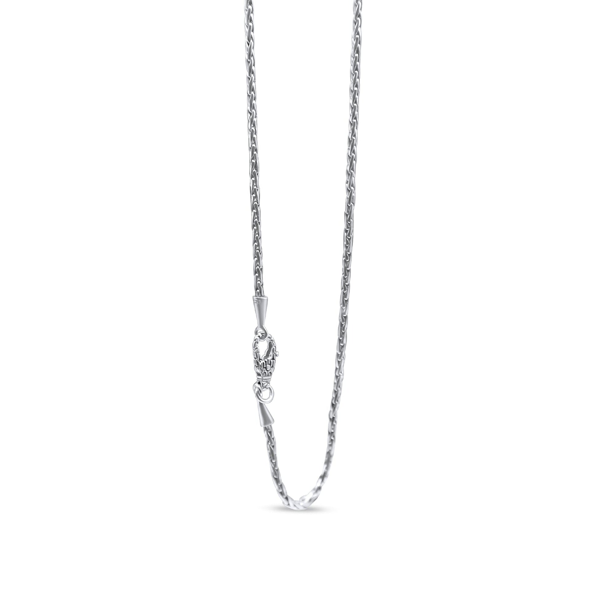 Rope 925 Silver Necklace •Silver Braided Chain •Byzantine Silver Necklace •Layered Necklace