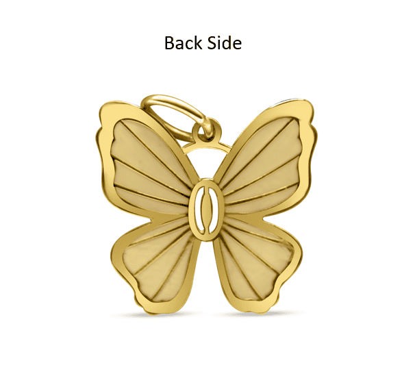 Butterfly Pendant •Gold Butterfly Necklaces •Dainty pink Butterfly Charm •Butterfly Layering Necklace •Special Gift for her-Alain Orbiz Jewelry