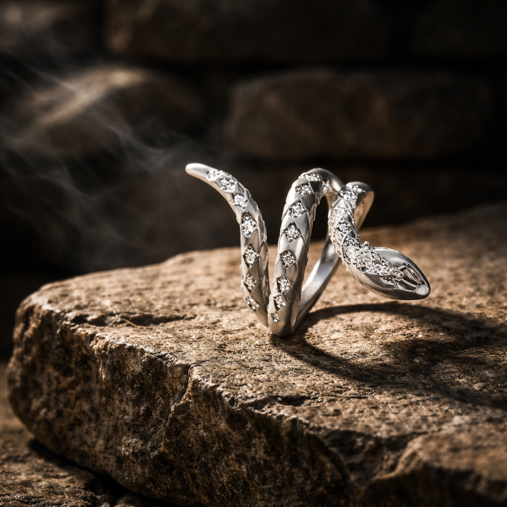 Snake 925 Silver Ring •Cubic Zirconia Ring •Silver Animal Ring •Adjustable Ring •Gift just because for her AOJ - Alain Orbiz Jewelry