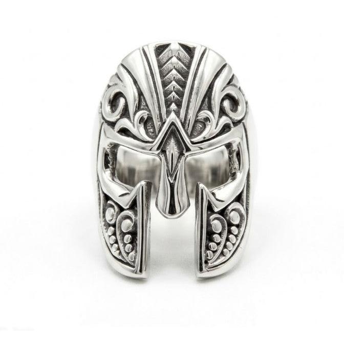 Viking Helmet Ring • Solid 925 Sterling Silver • Mythology Statement Piece Alain Orbiz Jewelry