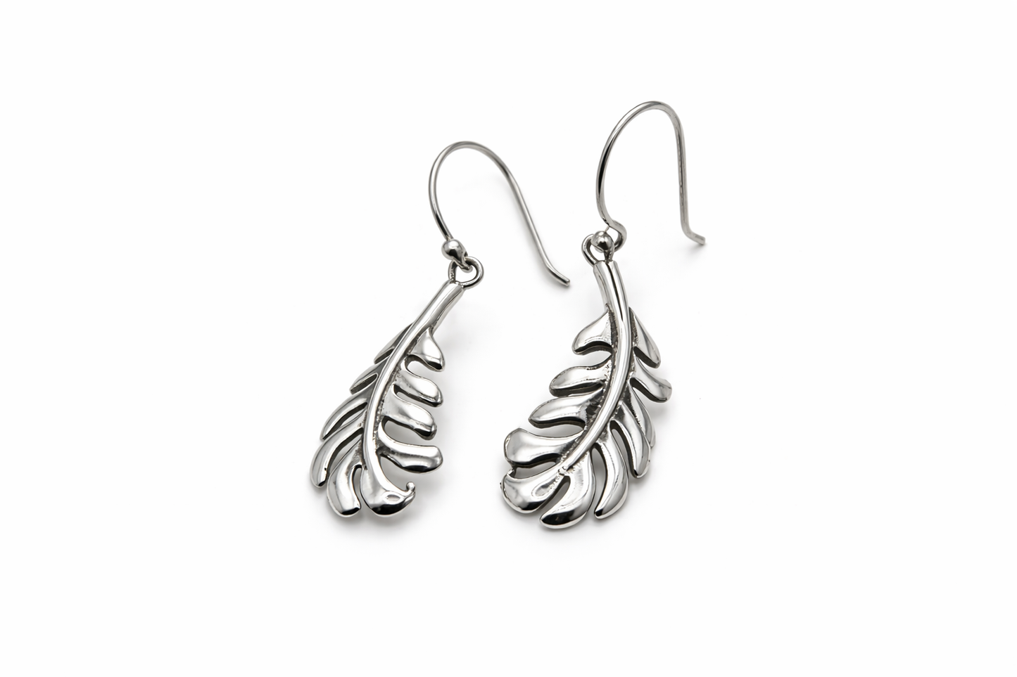 Sterling Silver Feather Curve Drop Earrings • Handcrafted Elegance • Perfect Gift for Her Alain Orbiz Jewelry