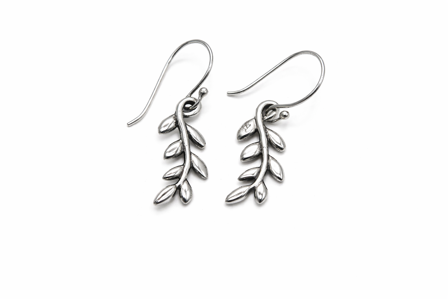Leaf Branch Drop Earrings • Sterling Silver • Elegant Nature-Inspired Jewelry • For her Alain Orbiz Jewelry