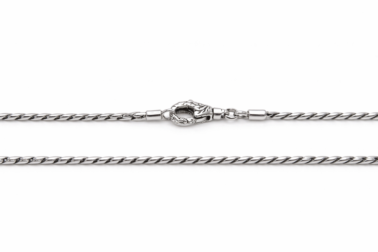 2 mm Sterling Silver Twisted Rope Chain •Secure Lobster Clasp • Timeless Unisex Jewelry Alain Orbiz Jewelry
