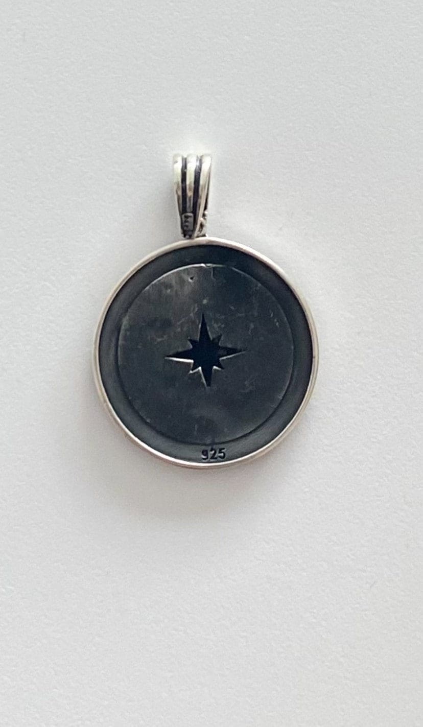 925 Silver Compass Necklace Pendant •North Star Compass Charm •Dainty Men Jewelry •Gift for Traveler •-Alain Orbiz Jewelry