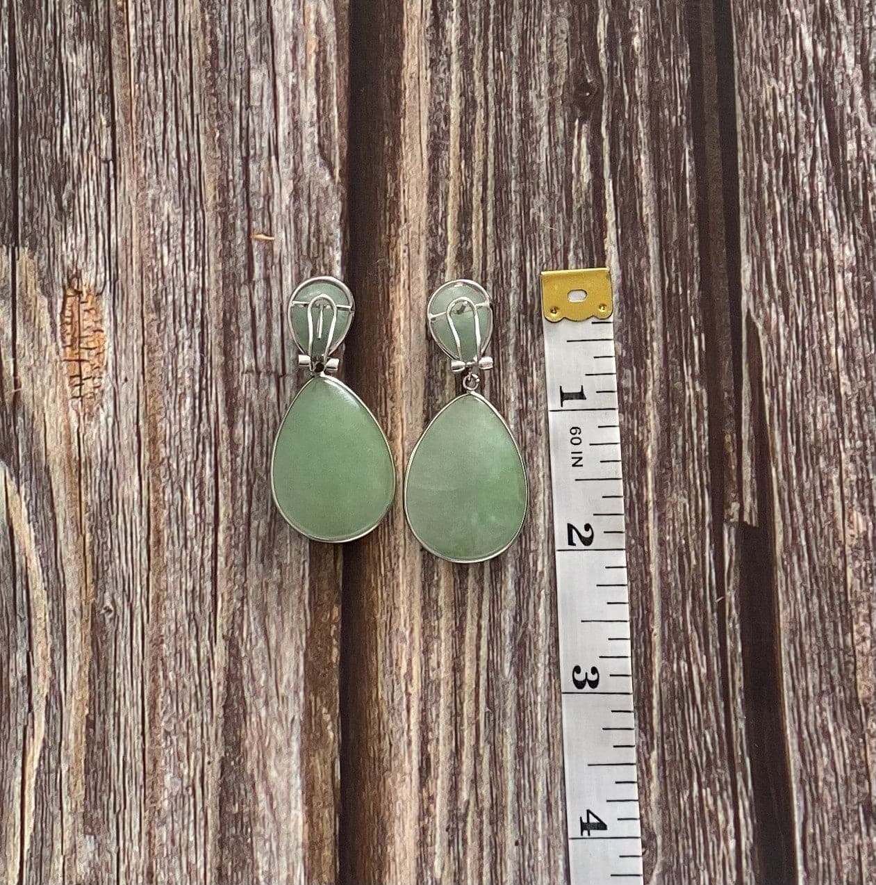 Jade 925 Silver Dangle Earrings •Gemstone Double Drop Earrings •Green Stone Earrings •Gift for her-Alain Orbiz Jewelry