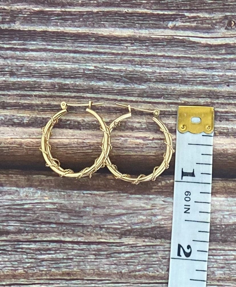 14K Gold Twisted Hoop Earrings •Circle Twisted Earrings •Swirl Gold Earrings • Minimalist Earrings for Her-Alain Orbiz Jewelry