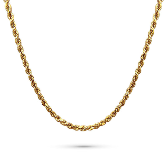 14K Gold Rope Necklace •For him or her •With Lobster clasp •26 inches