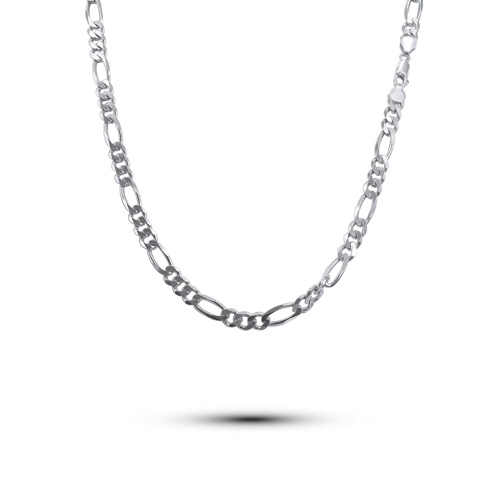 925 Silver Figaro Chain Necklace •Lobster Clasp •Great Gift for Men or Woman