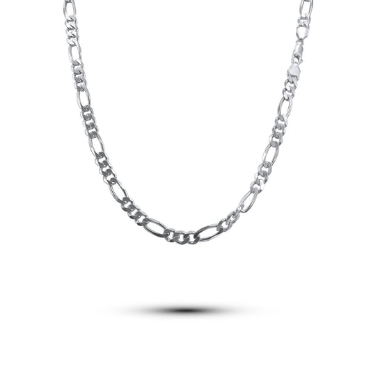 925 Silver Figaro Chain Necklace •Lobster Clasp •Great Gift for Men or Woman