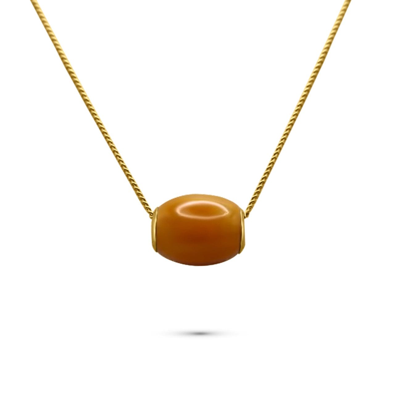 Jade Stone Pendant 14K Gold •Green long Jade Pendant •Big Oval Jade Pendant •Everyday wear for men or woman